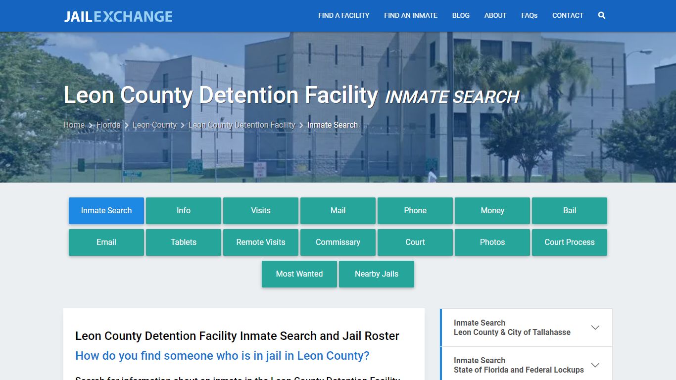 Leon County Detention Facility Inmate Search - Jail Exchange